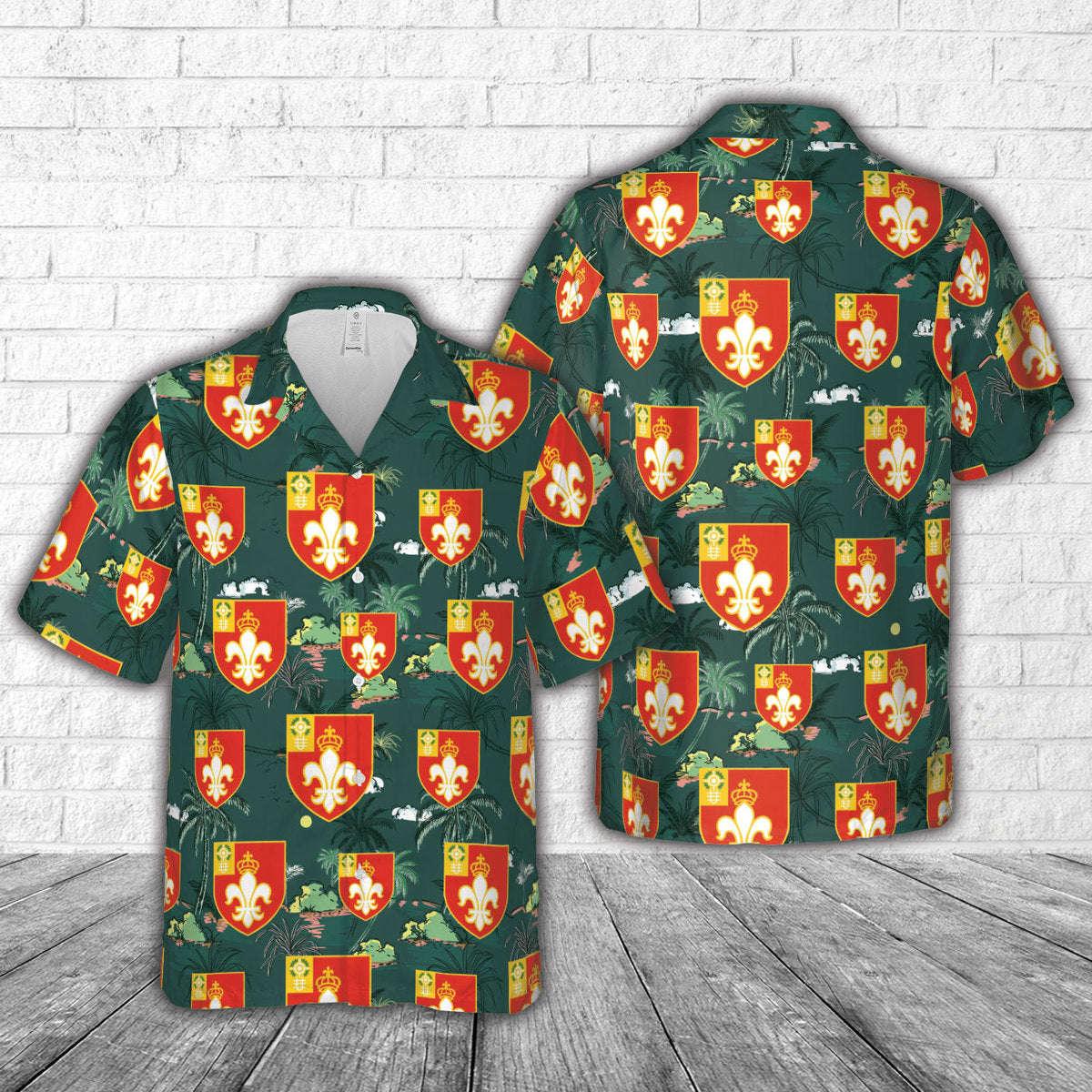 US Army 12th Field Artillery Regiment Unit Crest Hawaiian Shirt Gift for Men Dad Father Gift for Men Dad Father