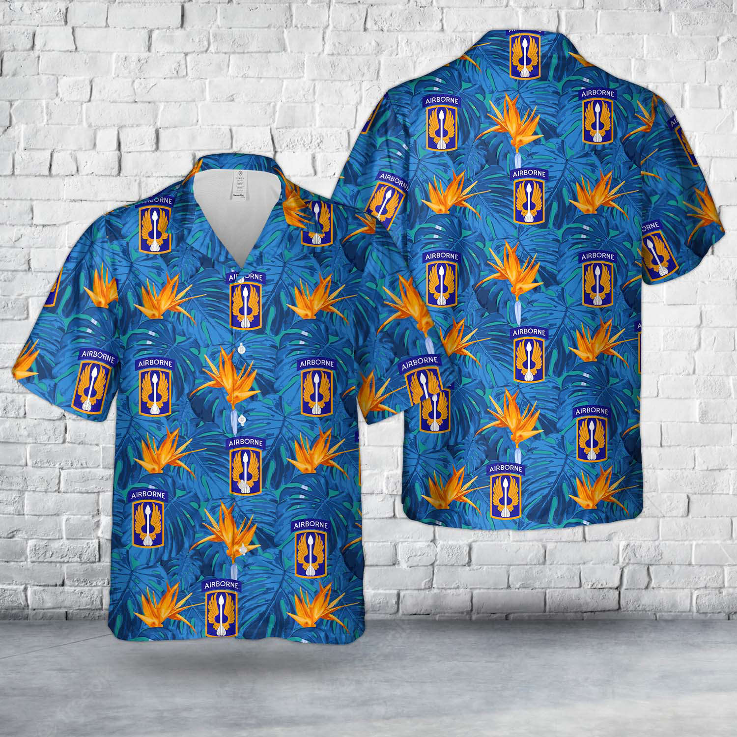 US Army 18th Aviation Brigade (Airborne) Black Barons Hawaiian Shirt Gift for Men Dad Father Gift for Men Dad Father