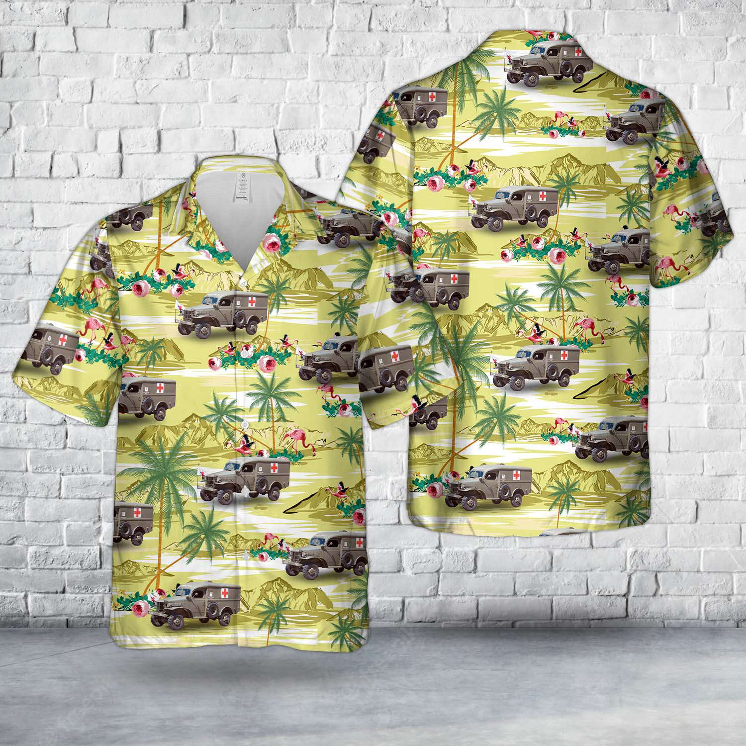 US Army 1941 Dodge WC-18 Ambulance Hawaiian Shirt Gift for Men Dad Father Gift for Men Dad Father