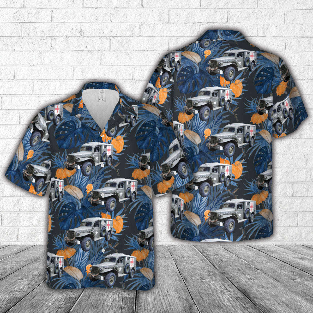 US Army 1943 Dodge Ambulance Hawaiian Shirt Gift for Men Dad Father Gift for Men Dad Father