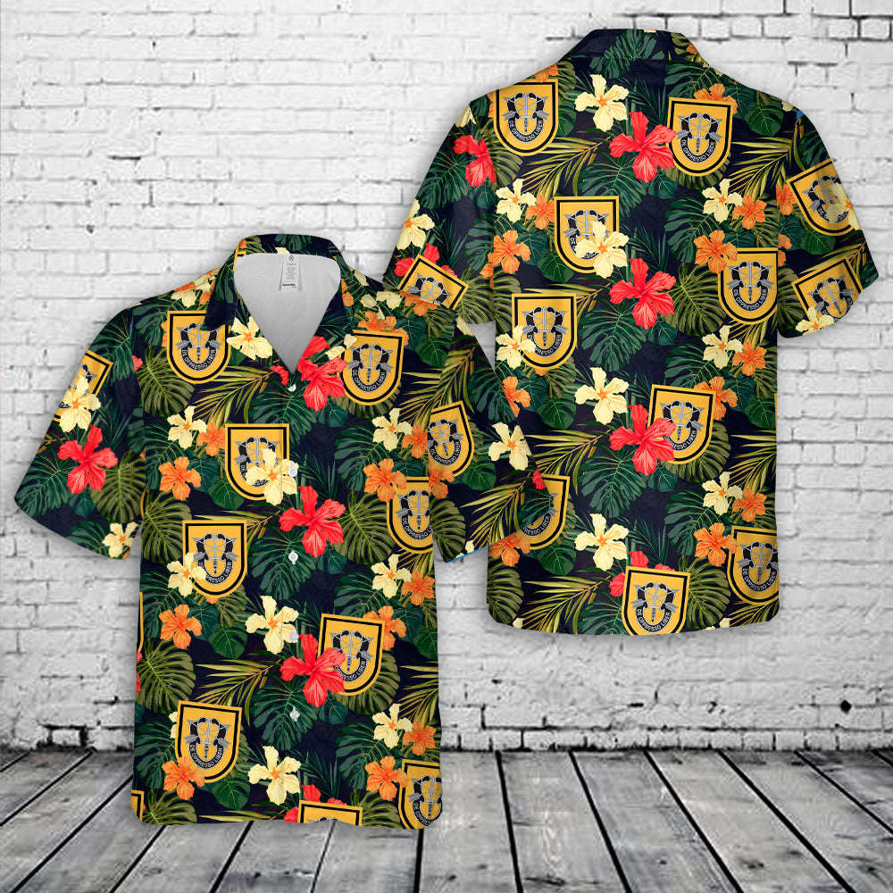 US Army 1st Special Forces Group (1st SFG) Hawaiian Shirt Gift for Men Dad Father Gift for Men Dad Father