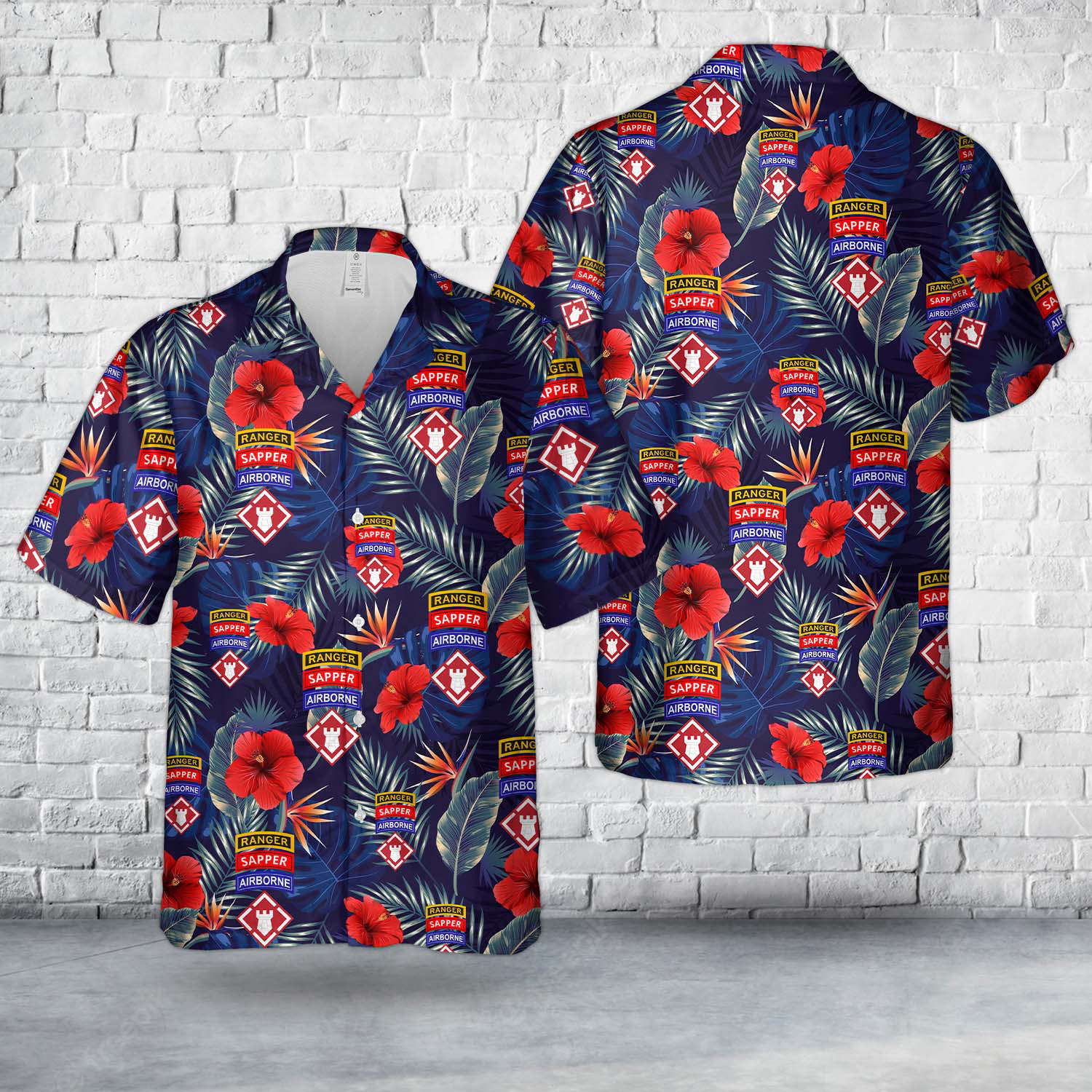 US Army 20th Engineer Brigade-Airborne Ranger Sapper Hawaiian Shirt Gift for Men Dad Father Gift for Men Dad Father