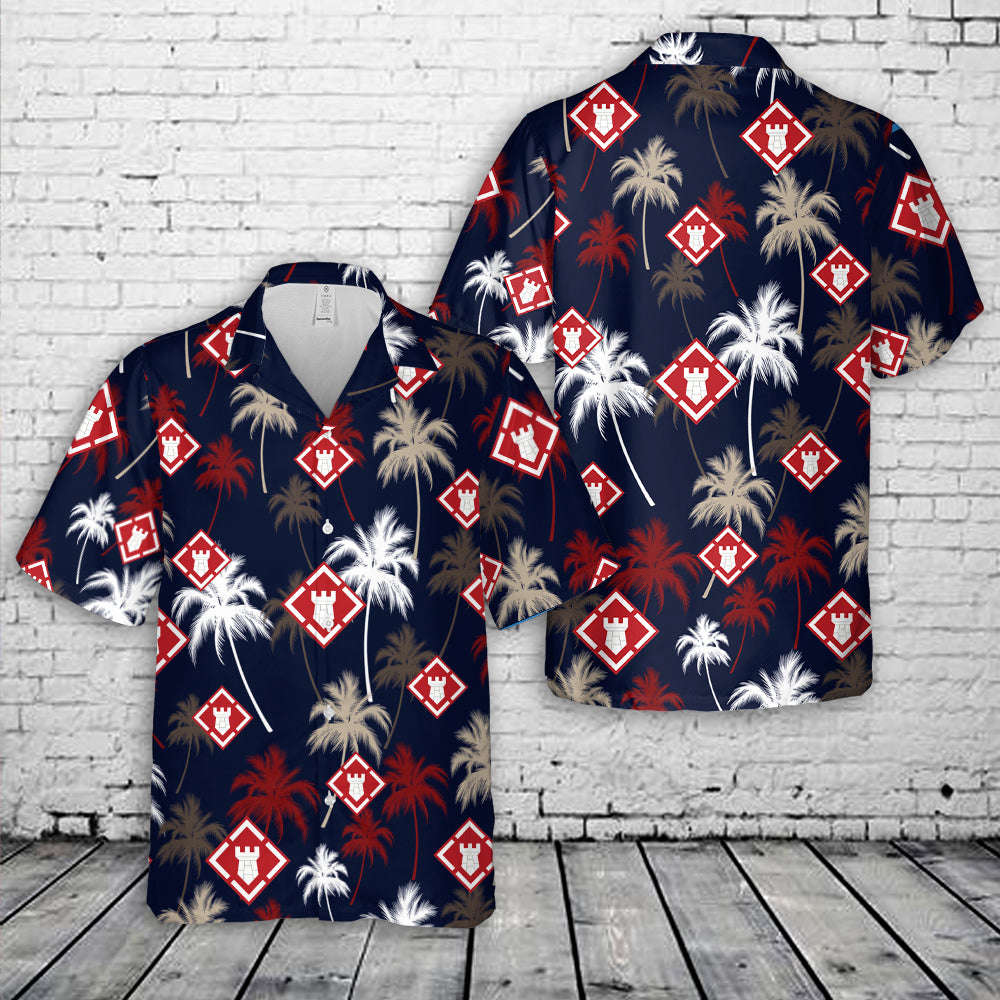 US Army 20th Engineer Brigade Hawaiian Shirt Gift for Men Dad Father Gift for Men Dad Father