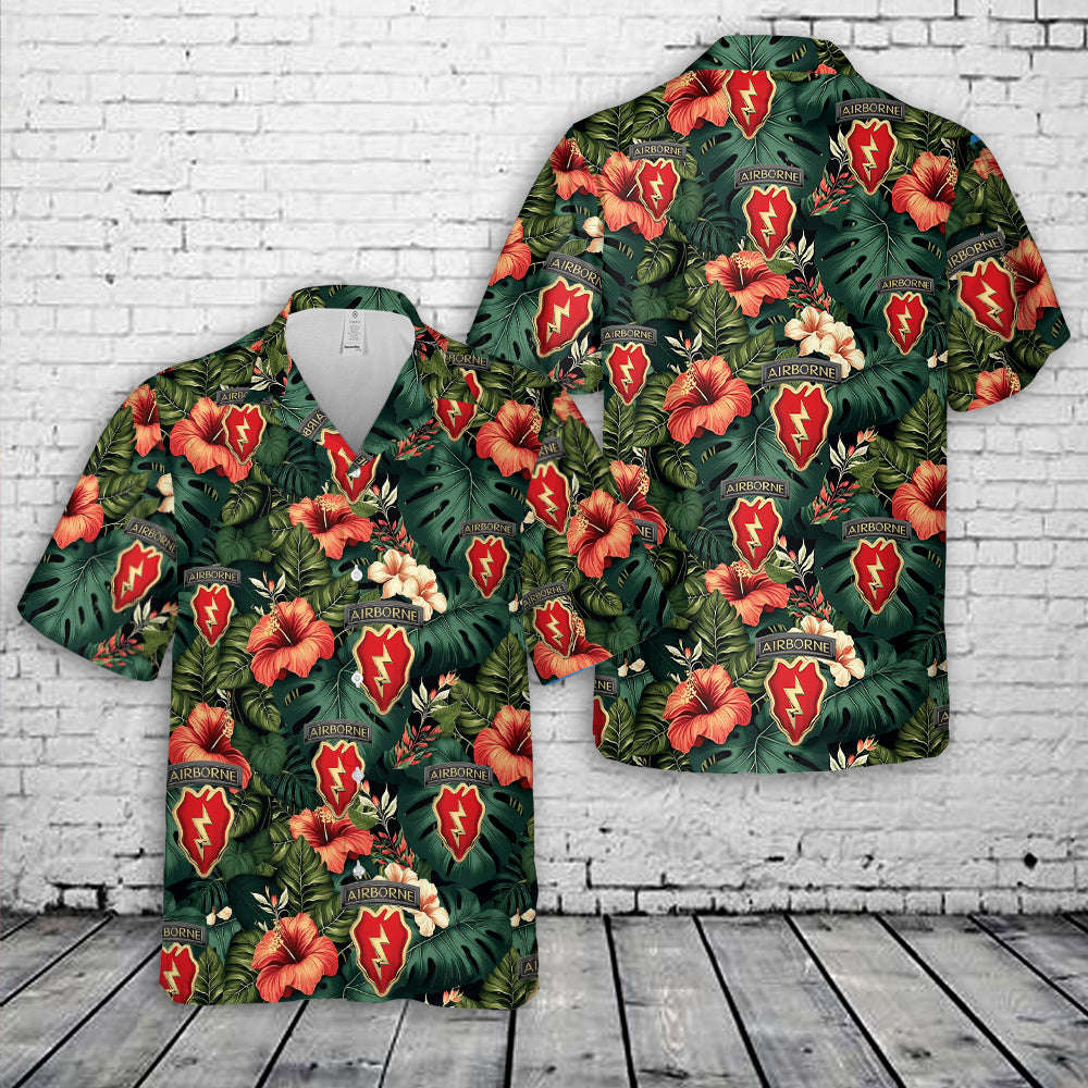 US Army 4th Brigade Combat Team 25th Infantry Division Airborne Hawaiian Shirt Gift for Men Dad Father Gift for Men Dad Father