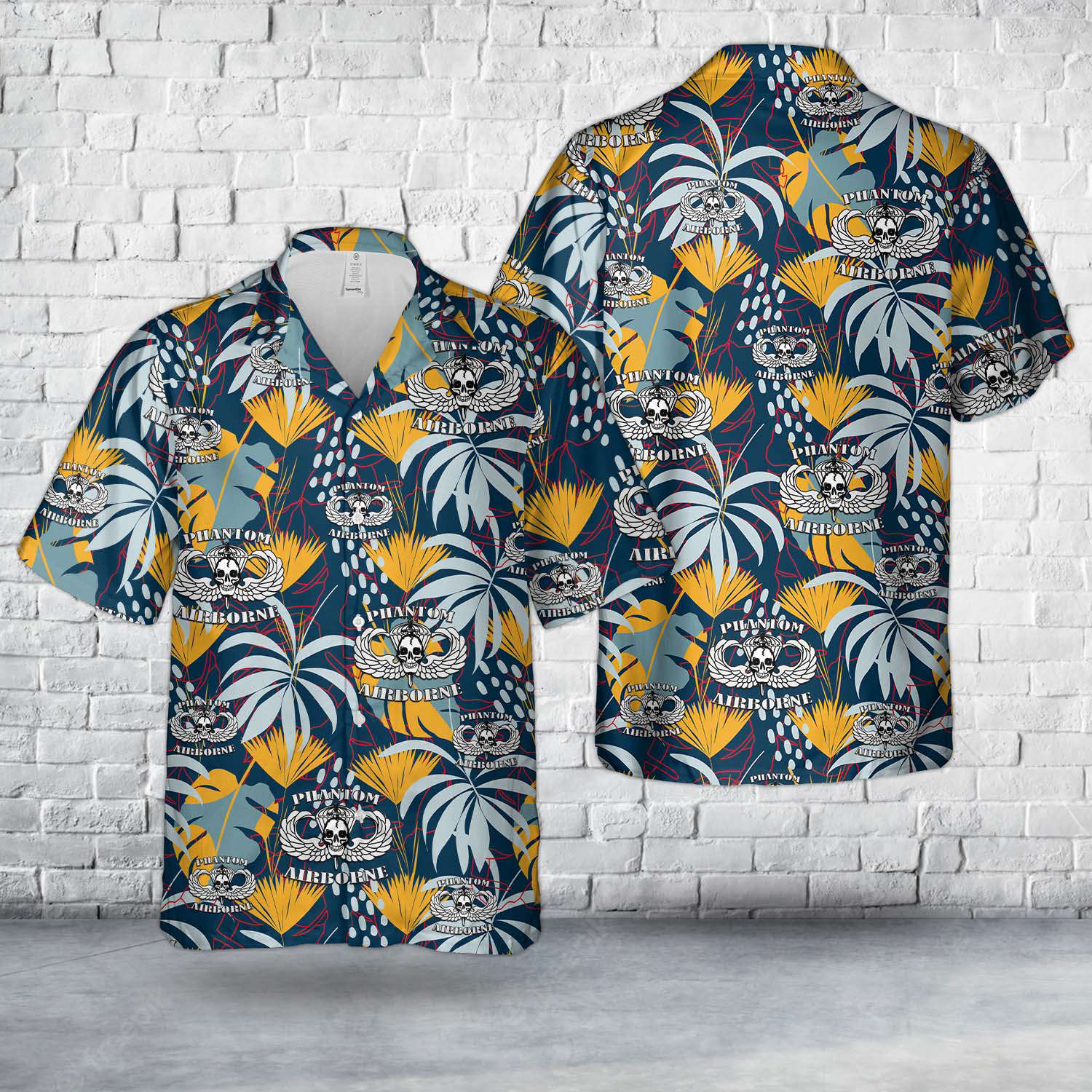 US Army 501c3 Phantom Airborne Brigade Hawaiian Shirt Gift for Men Dad Father Gift for Men Dad Father