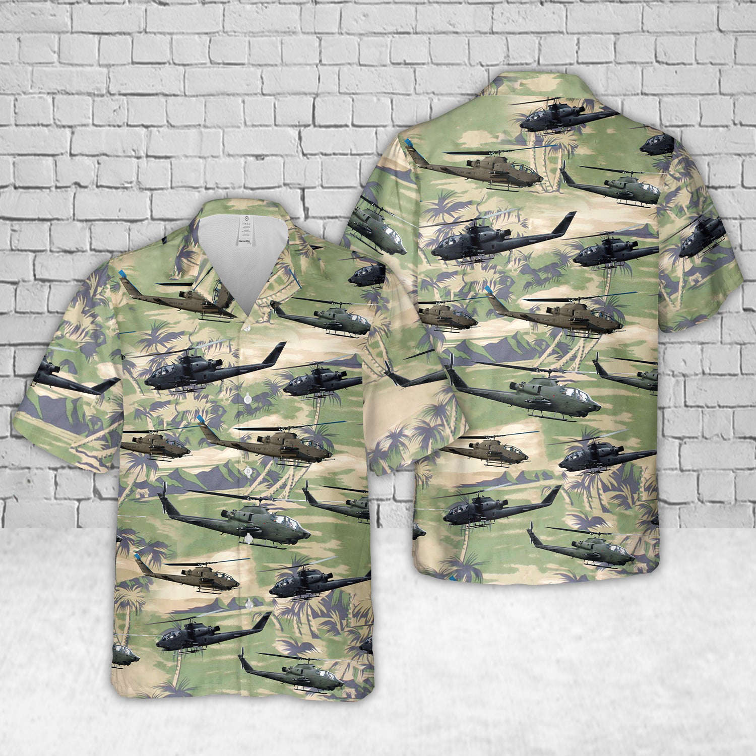 US Army AH-1F Hawaiian Shirt Gift for Men Dad Father Gift for Men Dad Father