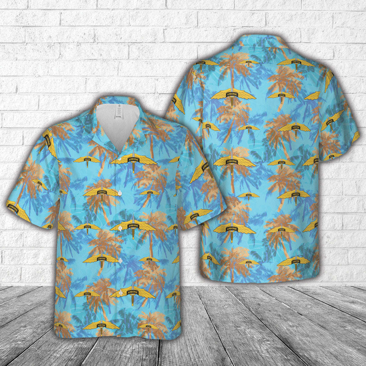US Army Airborne School, Military Freefall Parachutist Badge Hawaiian Shirt Gift for Men Dad Father Gift for Men Dad Father