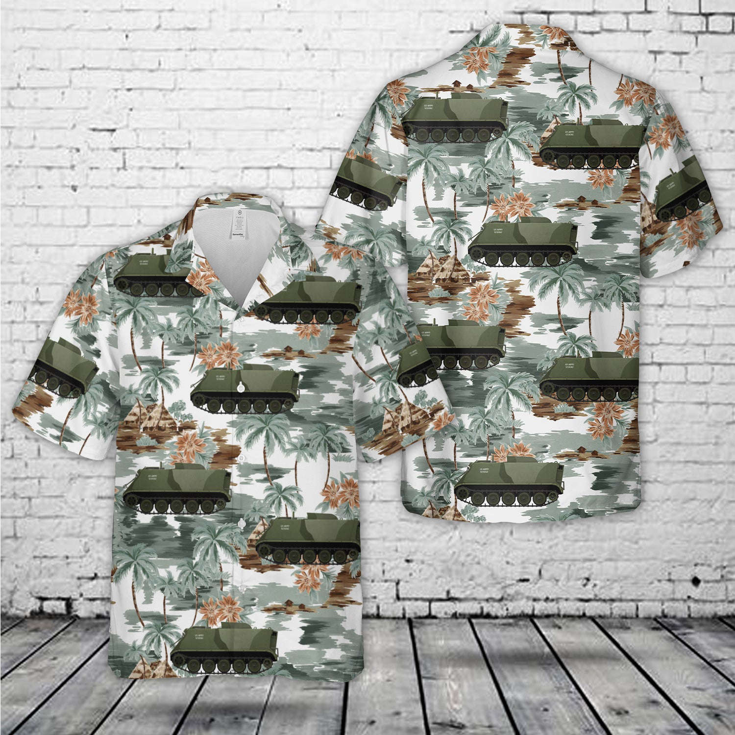 US Army Armored Personnel Carrier M113A1/2E “HOTROD” Hawaiian Shirt Gift for Men Dad Father Gift for Men Dad Father