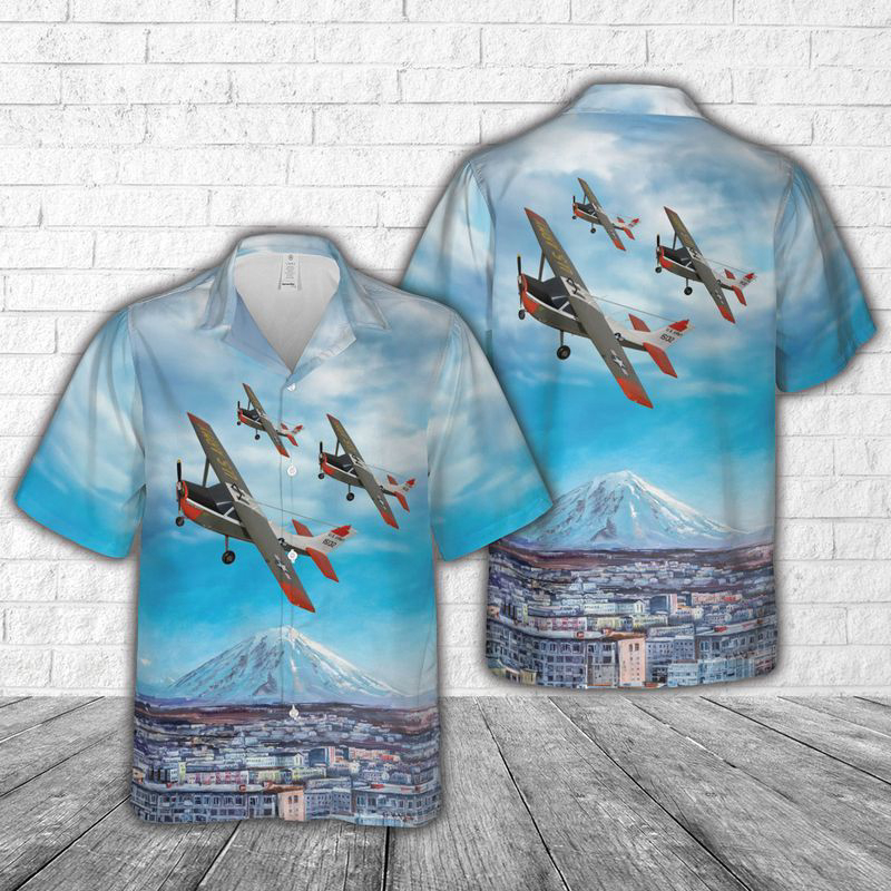 US Army Cessna 172 T-41 Mescalero Hawaiian Shirt Gift for Men Dad Father Gift for Men Dad Father