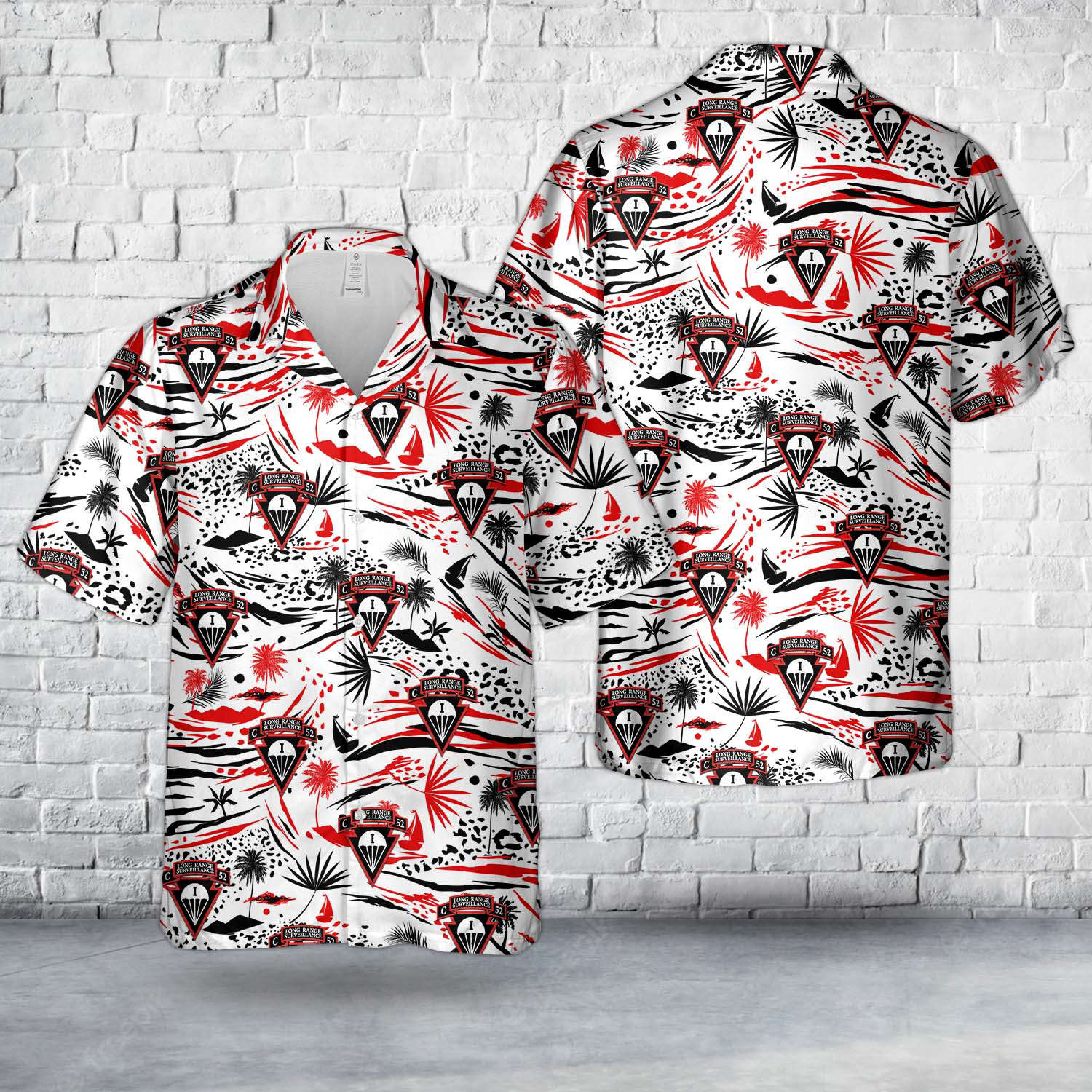 US Army Charlie Company, 52nd Infantry (LRS)(ABN) Hawaiian Shirt Gift for Men Dad Father Gift for Men Dad Father