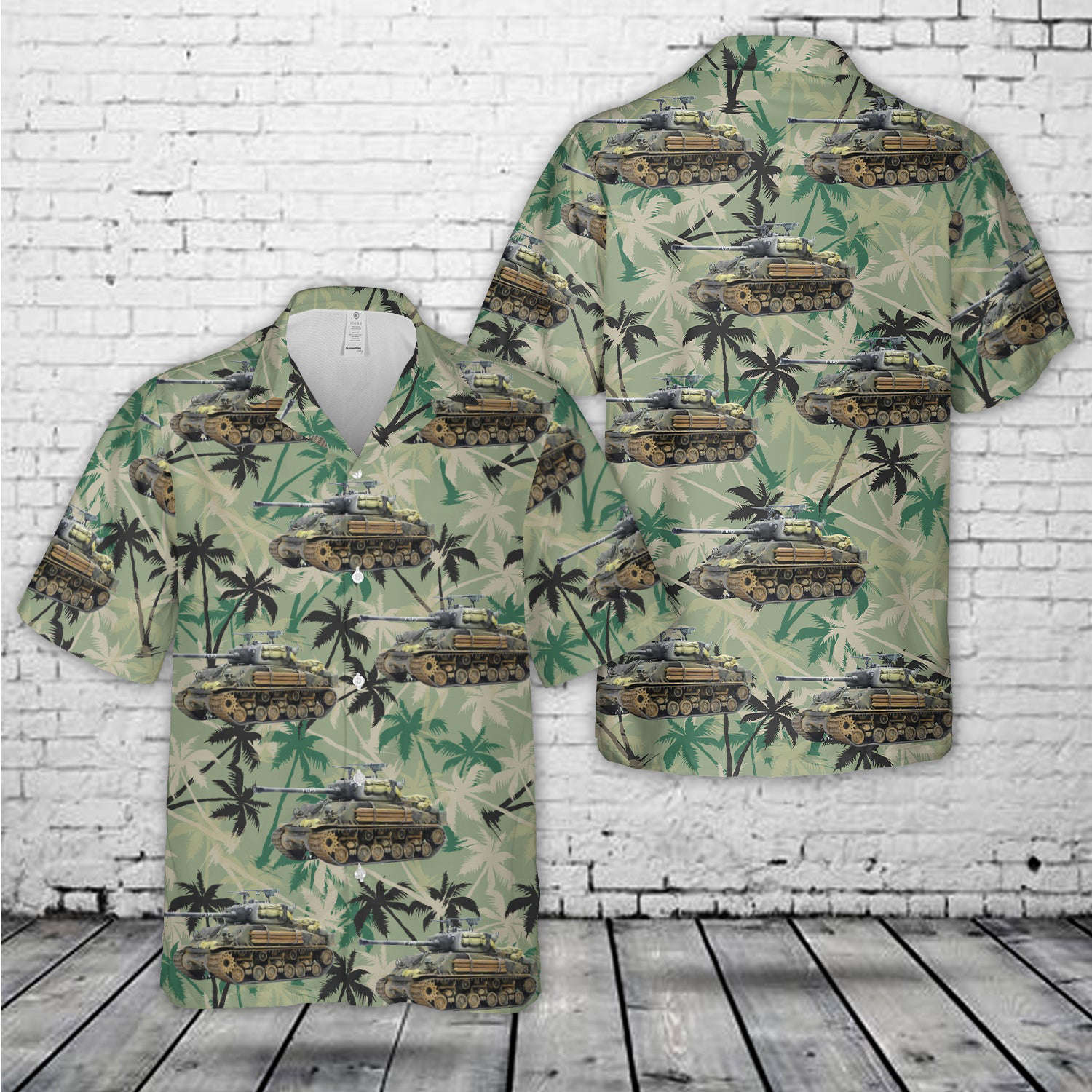 US Army Easy Eight M4A3E8 Sherman tank WW2 Hawaiian Shirt Gift for Men Dad Father Gift for Men Dad Father