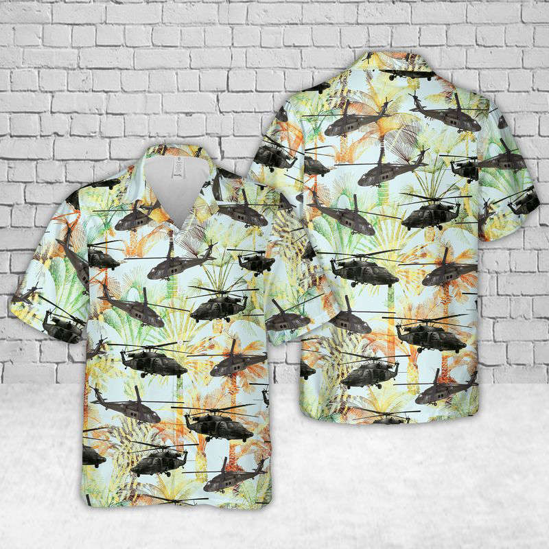 US Army EH-60 Black Hawk Hawaiian Shirt Gift for Men Dad Father Gift for Men Dad Father