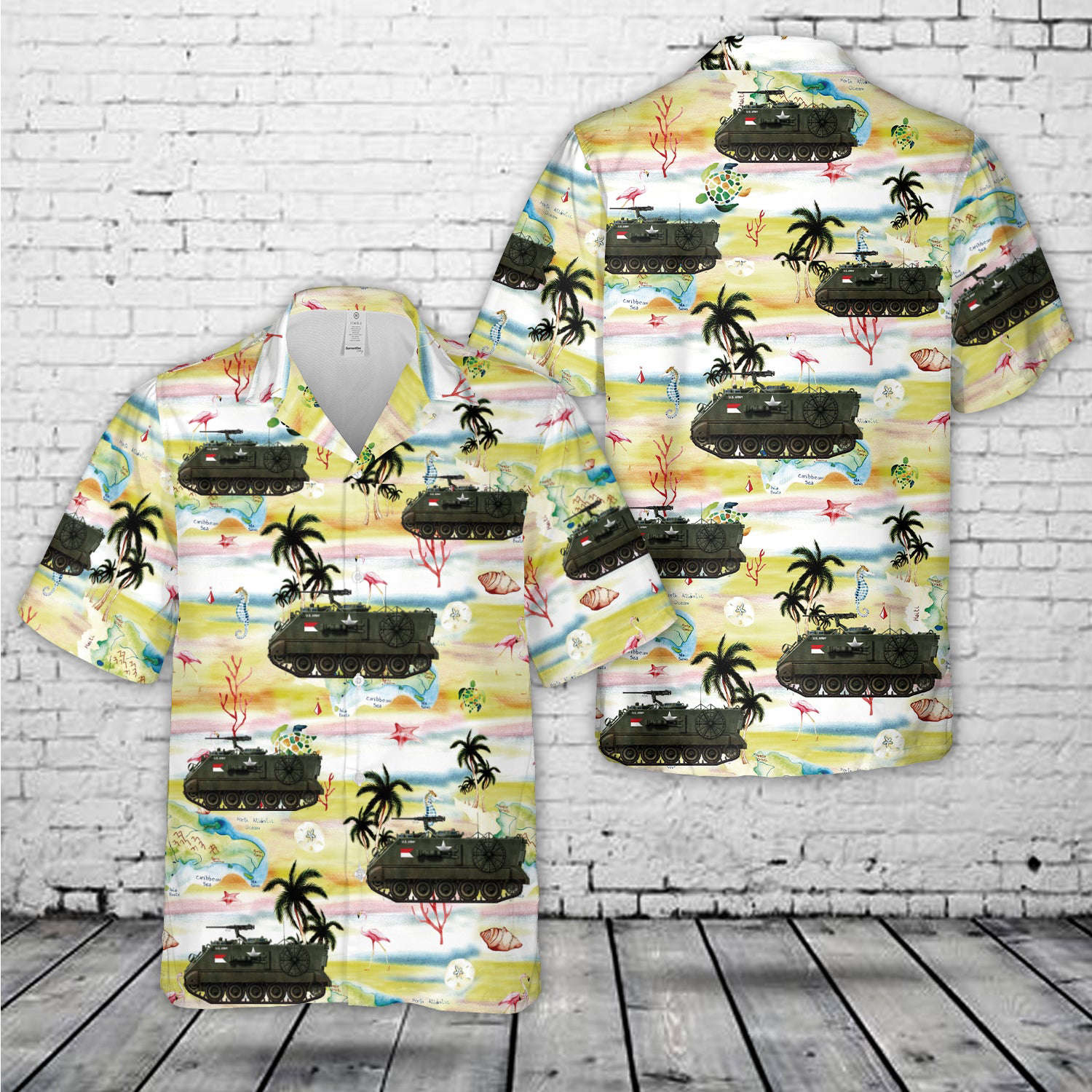 US Army M106 Mortar Carrier, Viet nam, 1970s Hawaiian Shirt Gift for Men Dad Father Gift for Men Dad Father