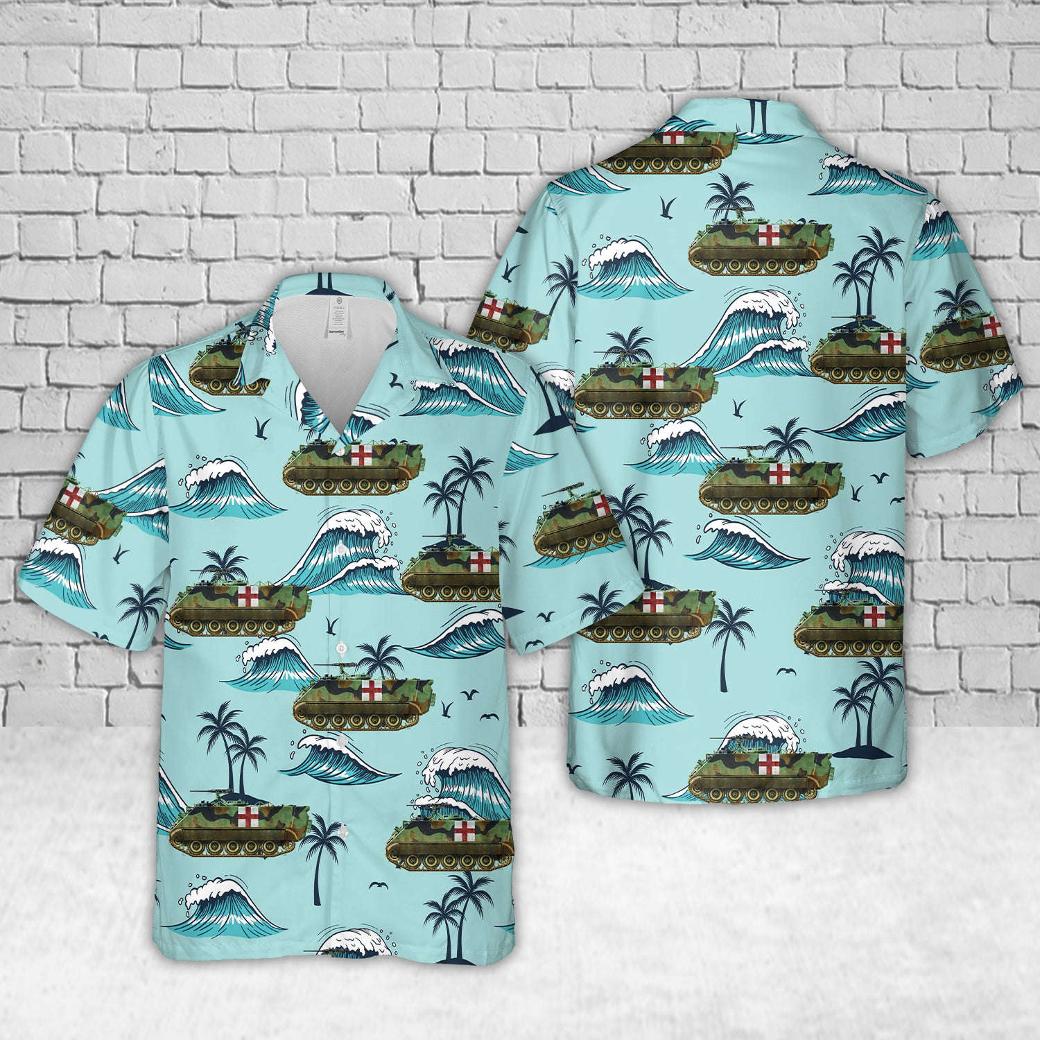 US Army M113A2 ambulance, 1980s Hawaiian Shirt Gift for Men Dad Father Gift for Men Dad Father