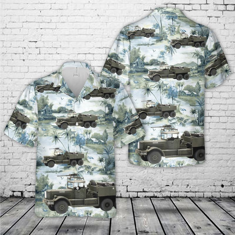 US Army M19 Diamond T with trailer Hawaiian Shirt Gift for Men Dad Father Gift for Men Dad Father