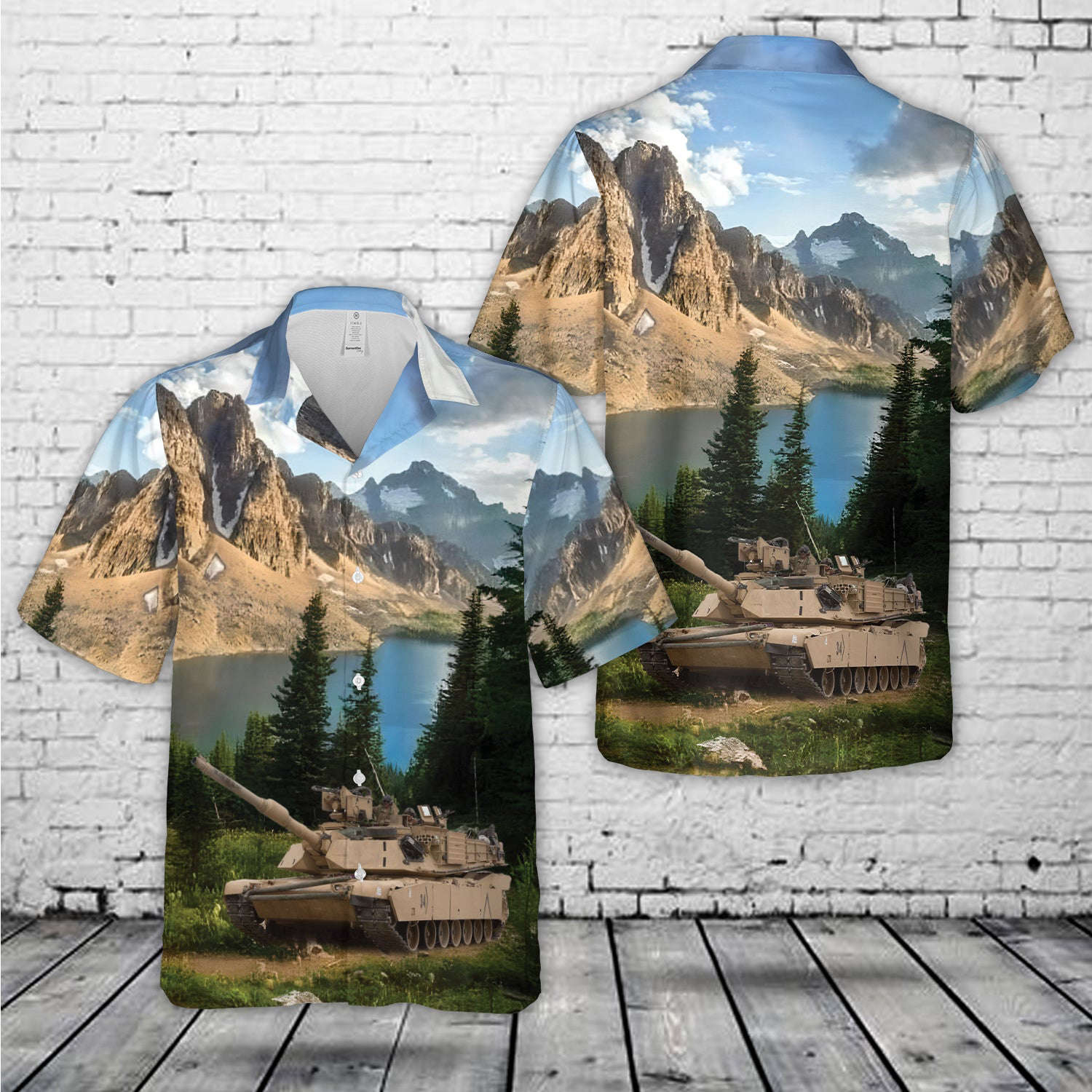 US Army M1A1 Abrams tank Of 1st Battalion, 67th Armored Regiment, 3rd Brigade Combat Team, 1st Armored Division Hawaiian Shirt Gift for Men Dad Father Gift for Men Dad Father