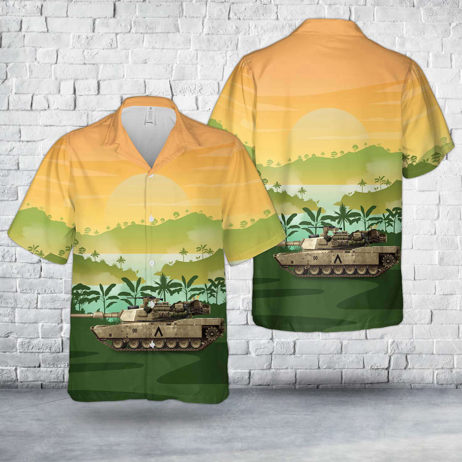 US Army M1A1 ODS of the 5th Armoured Division Hawaiian Shirt Gift for Men Dad Father Gift for Men Dad Father