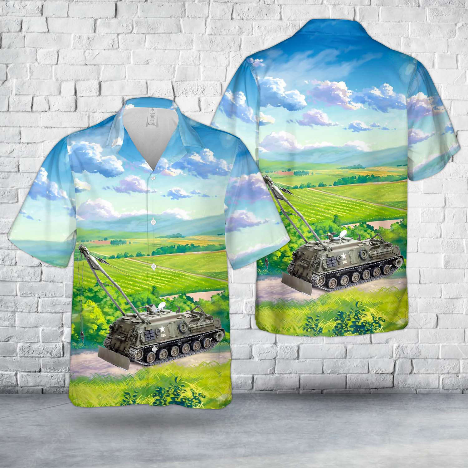 US Army M88 Heavy Recover Tank Vietnam war Hawaiian Shirt Gift for Men Dad Father Gift for Men Dad Father