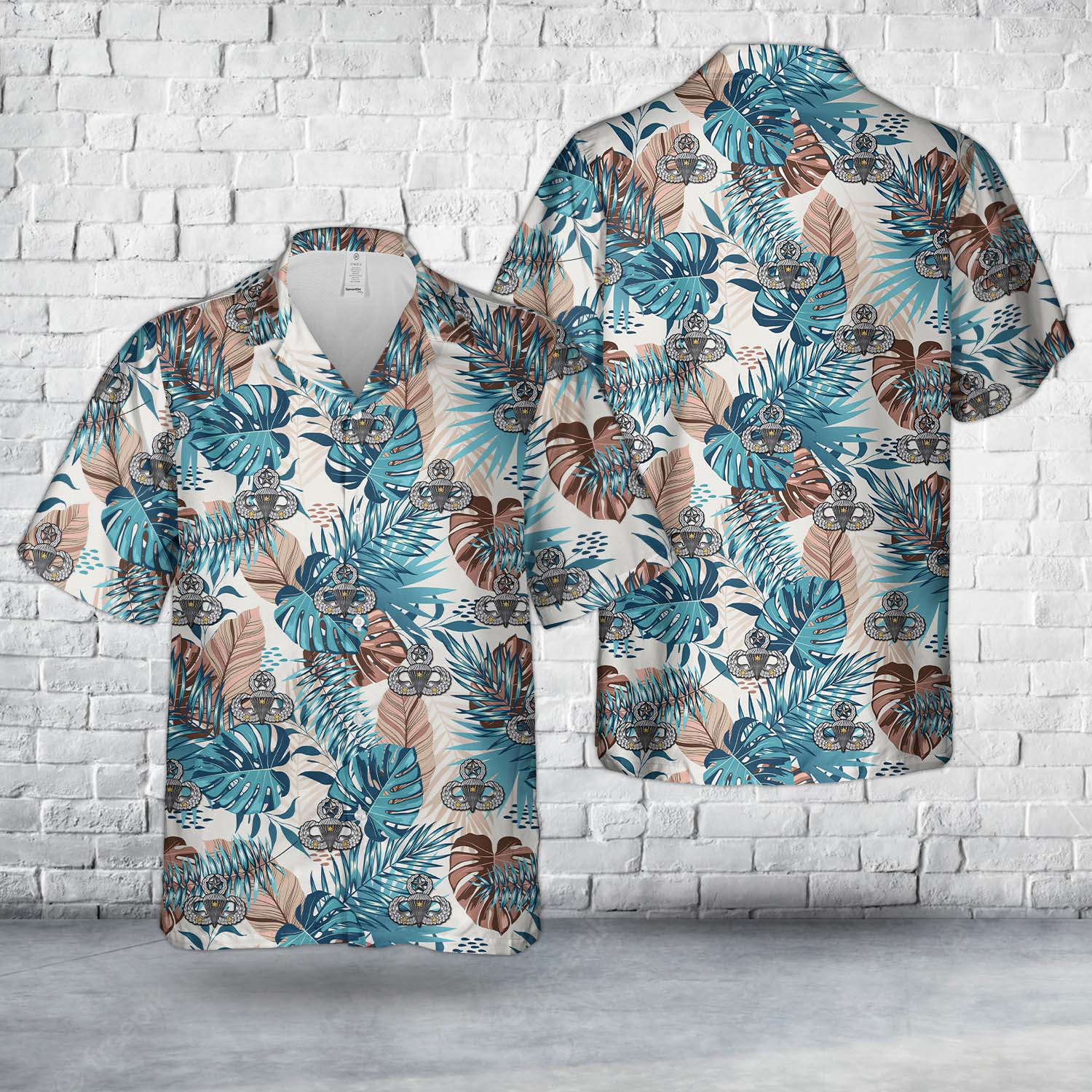 US Army Master Jump Wings with 3 Combat stars Hawaiian Shirt Gift for Men Dad Father Gift for Men Dad Father