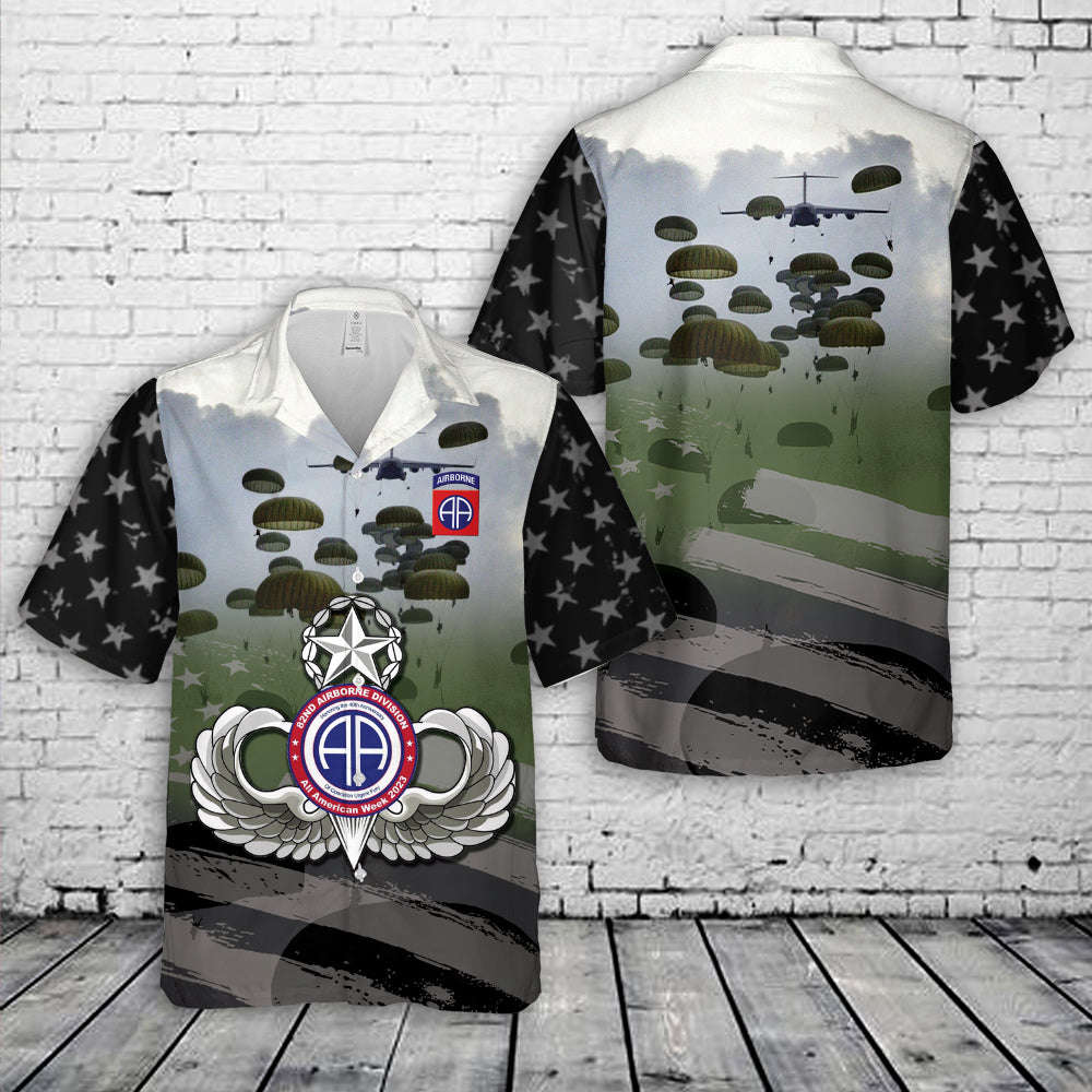 US Army National Airborne Day, Paratroopers of the Army’s 82nd Airborne Division drop Hawaiian Shirt Gift for Men Dad Father Gift for Men Dad Father