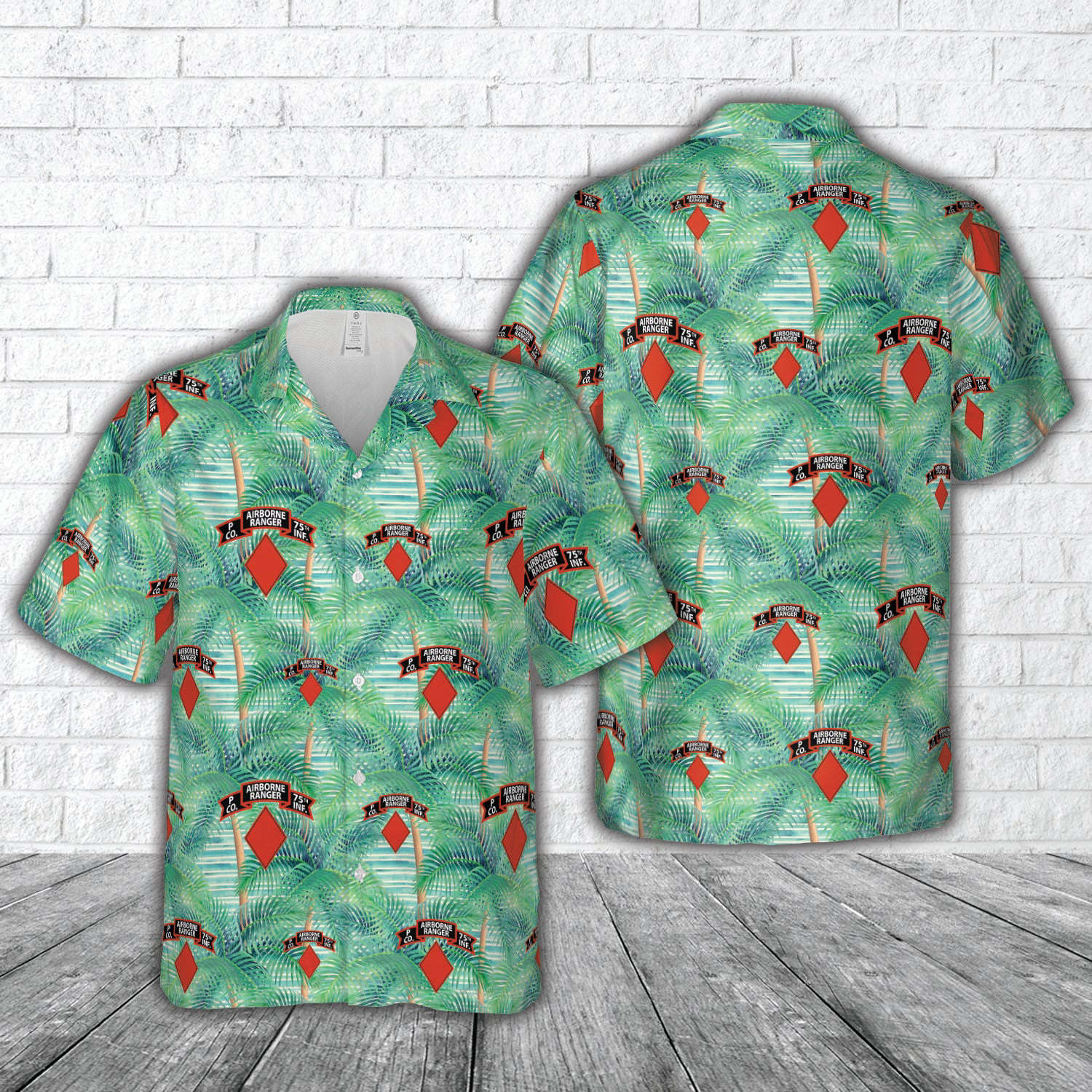 US Army P Company (Airborne), 75th Infantry (RANGER), 1st Brigade, 5th Infantry Division Hawaiian Shirt Gift for Men Dad Father Gift for Men Dad Father