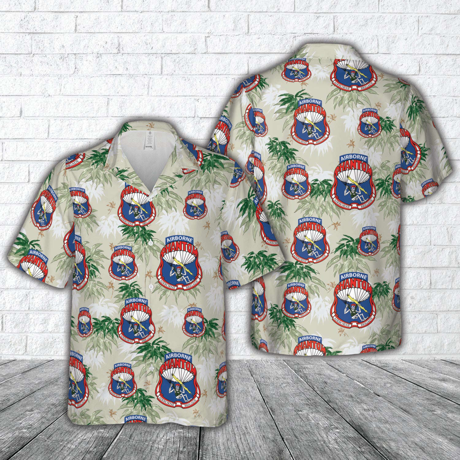US Army Phantom Airborne Brigade Hawaiian Shirt Gift for Men Dad Father Gift for Men Dad Father