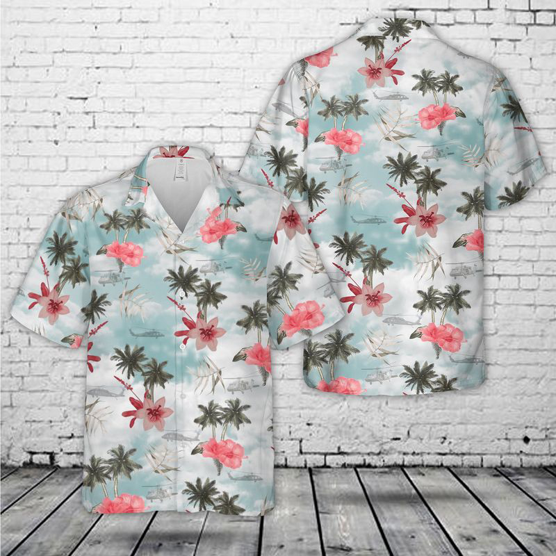 US Army Sikorsky UH-60 Black Hawk Hawaiian Shirt Gift for Men Dad Father Gift for Men Dad Father