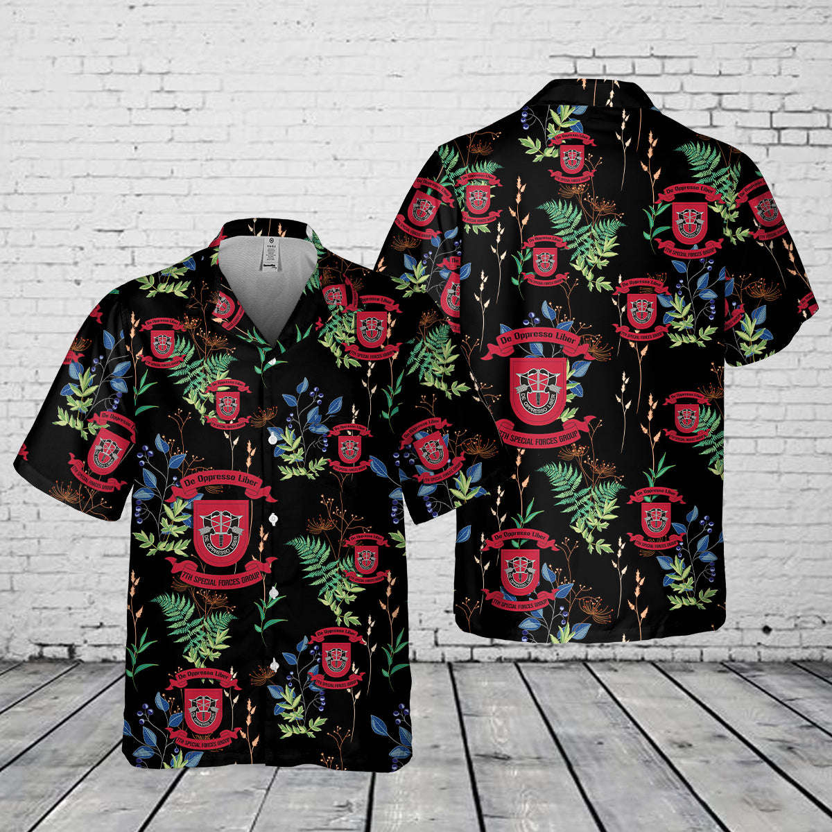 US Army Special 7th Special Forces Group (7th SFG)(A) Pocket Hawaiian Shirt Gift for Men Dad Father Gift for Men Dad Father