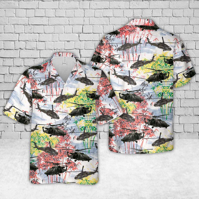 US Army UH-60 Black Hawk Hawaiian Shirt Gift for Men Dad Father Gift for Men Dad Father
