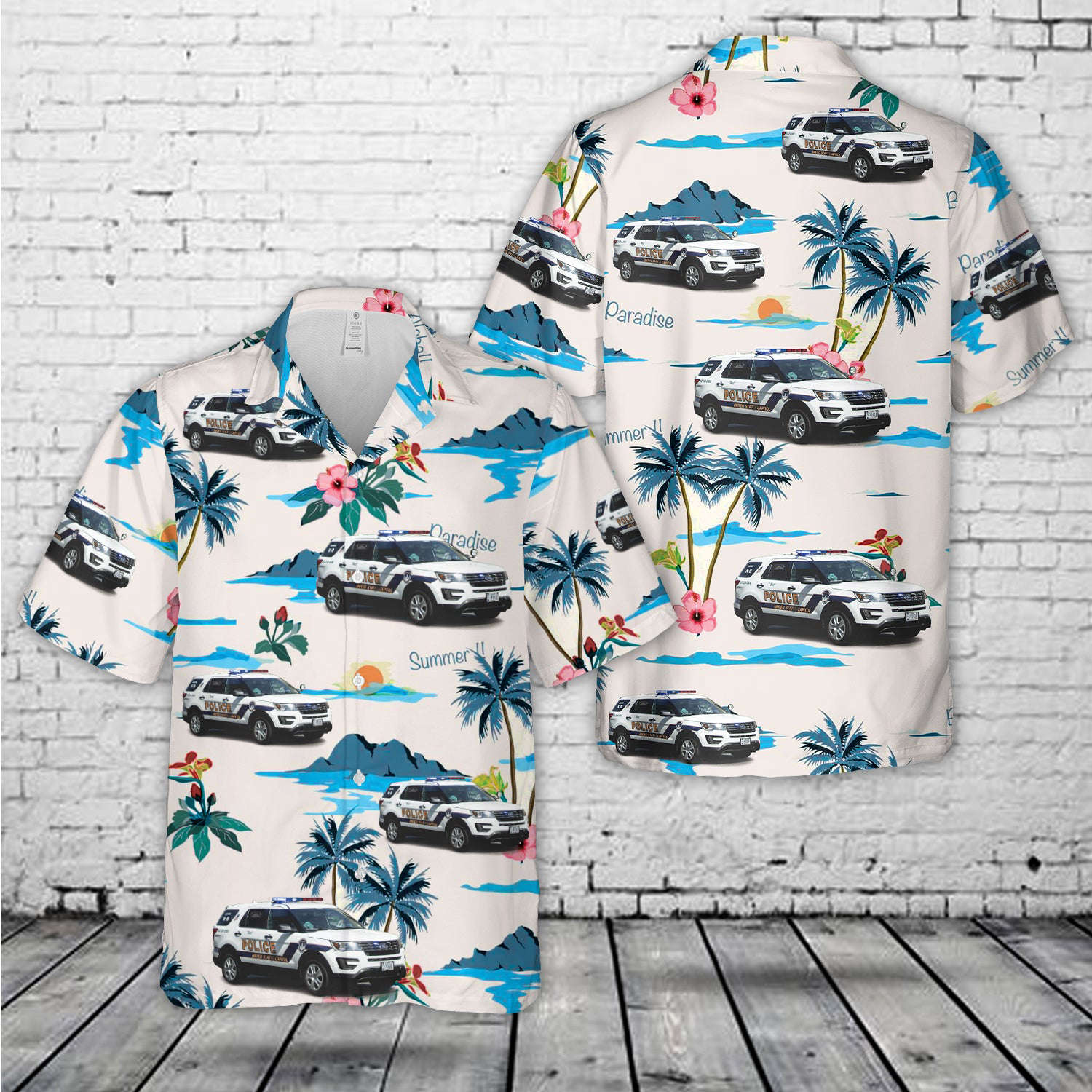 US Capitol Police (K9) Ford Interceptor Hawaiian Shirt Gift for Men Dad Father Gift for Men Dad Father