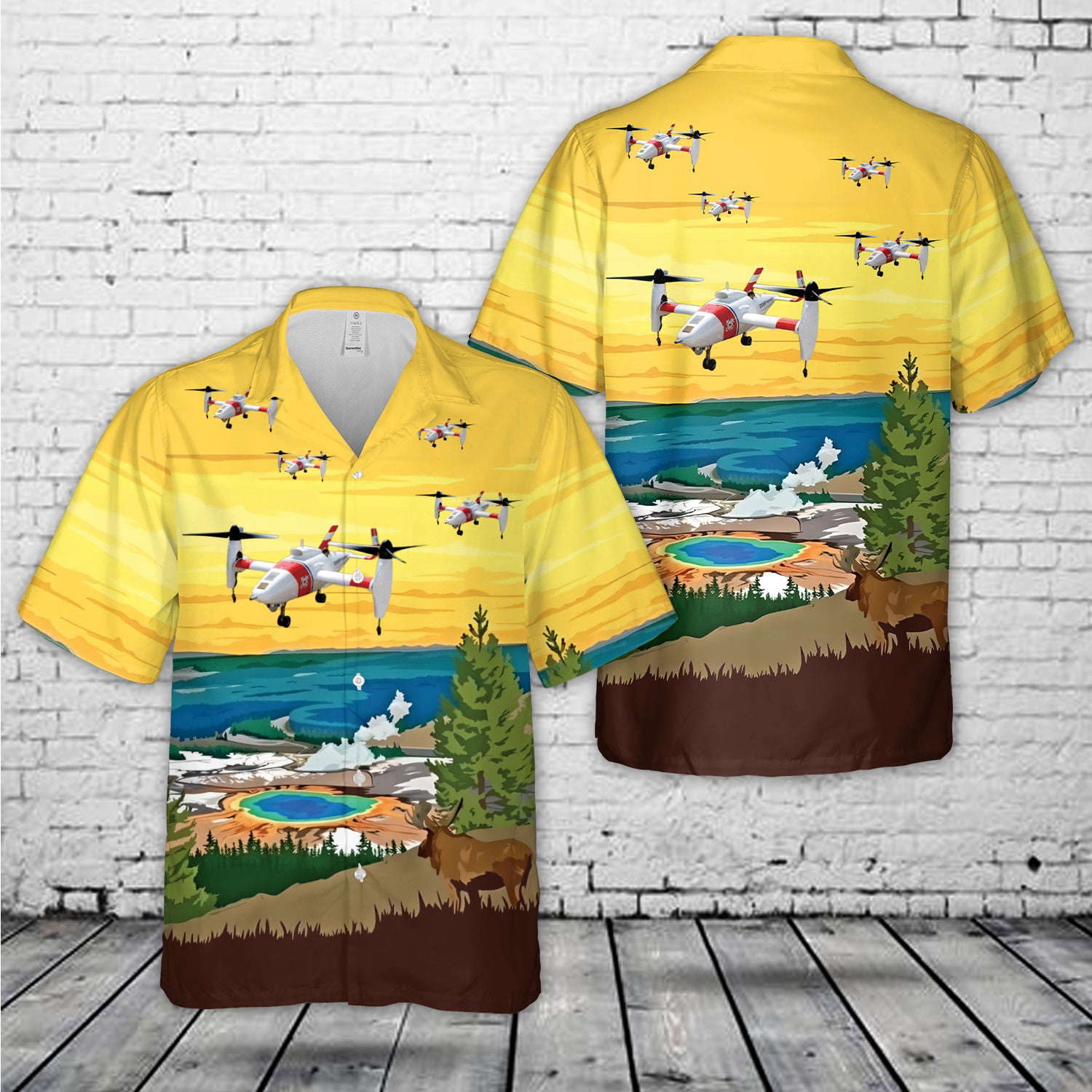 US Coast Guard Bell Helicopter Eagle Eye, Model 918 Hawaiian Shirt Gift for Men Dad Father Gift for Men Dad Father