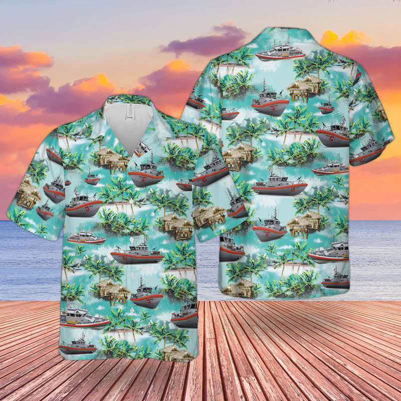 US Coast Guard Response Boat Hawaiian Shirt Gift for Men Dad Father Gift for Men Dad Father
