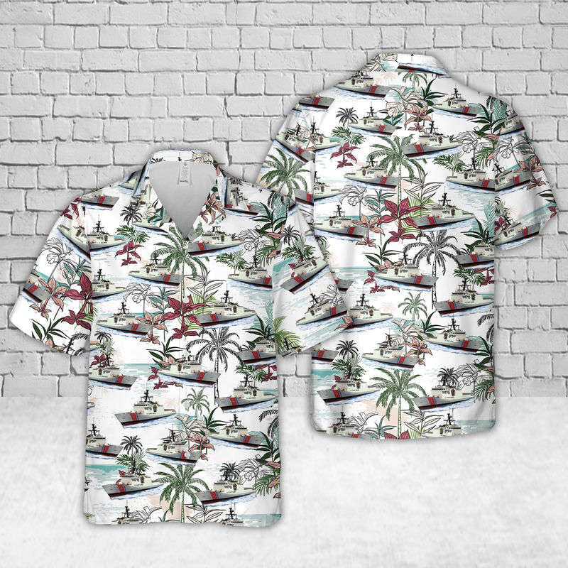 US Coast Guard USCGC Bertholf Hawaiian Shirt Gift for Men Dad Father Gift for Men Dad Father