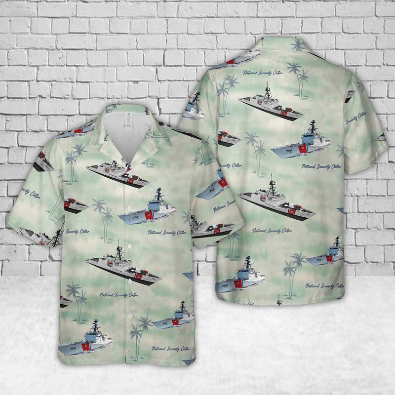 US Coast Guard USS Short Sleeve Hawaiian Shirt Gift for Men Dad Father Gift for Men Dad Father