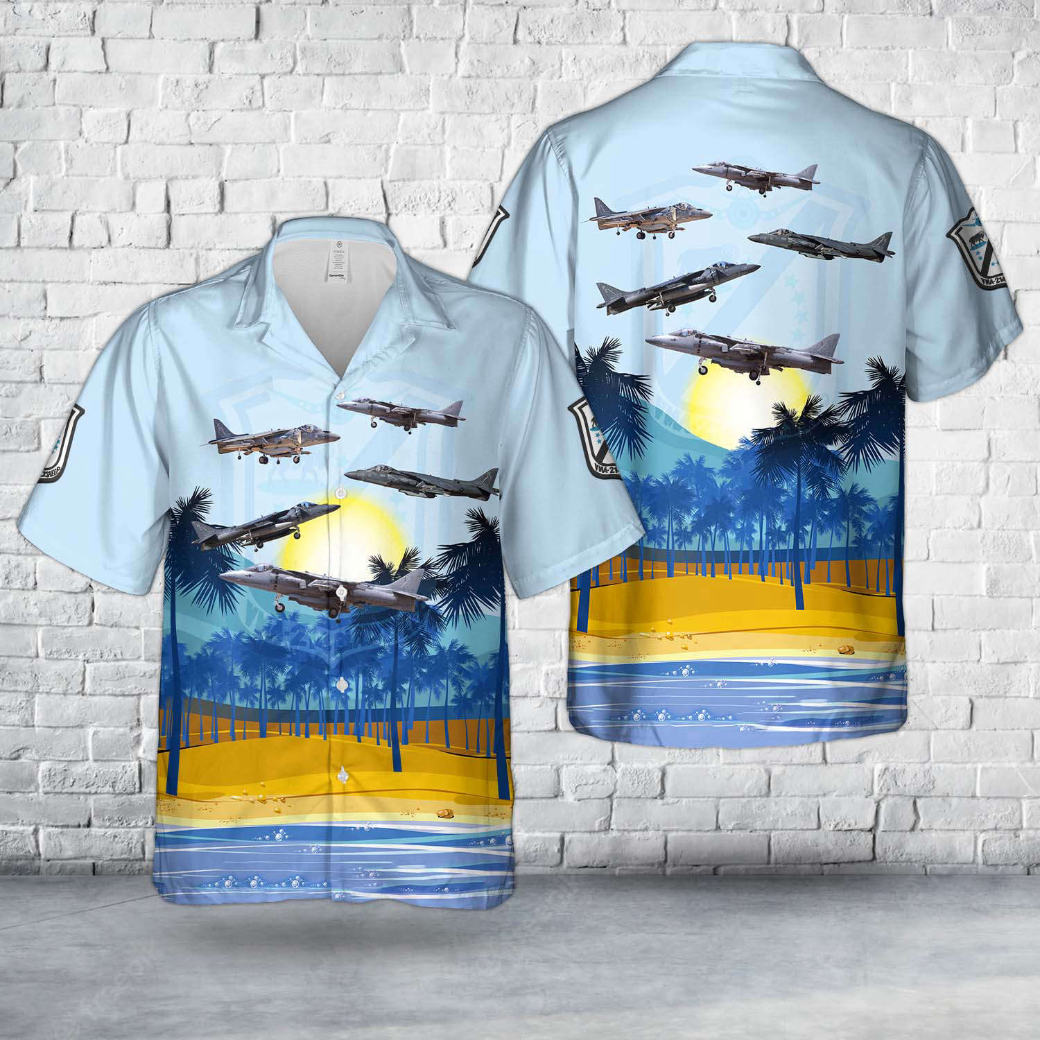US Marine Corps VMA-214 The Black Sheep AV-8B Harrier Hawaiian Shirt Gift for Men Dad Father Gift for Men Dad Father