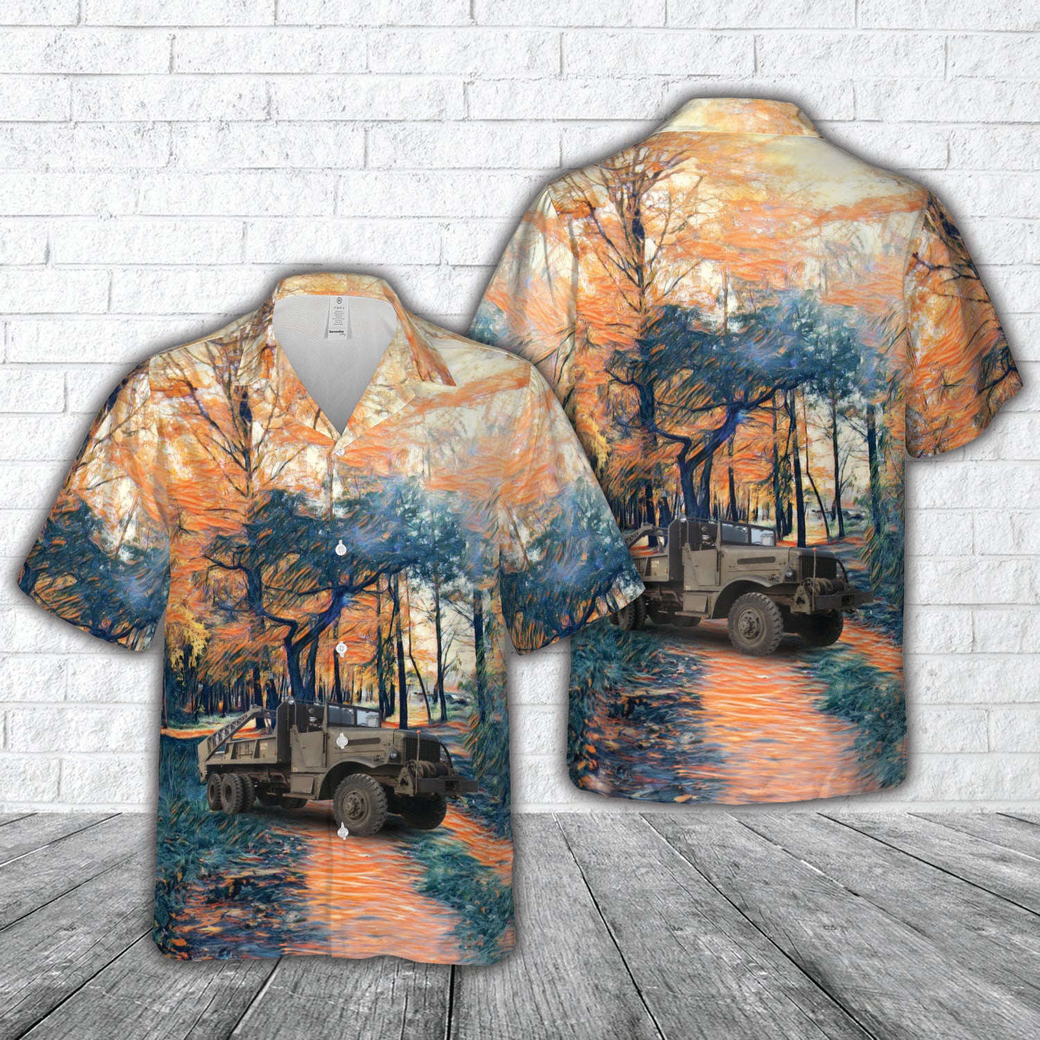 US military truck of World War II BROCKWAY truck Hawaiian Shirt Gift for Men Dad Father Gift for Men Dad Father