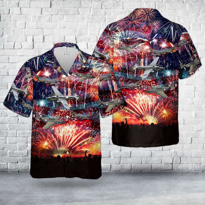 USA Aircraft Of World War II, 4th Of July Hawaiian Shirt Gift for Men Dad Father Gift for Men Dad Father