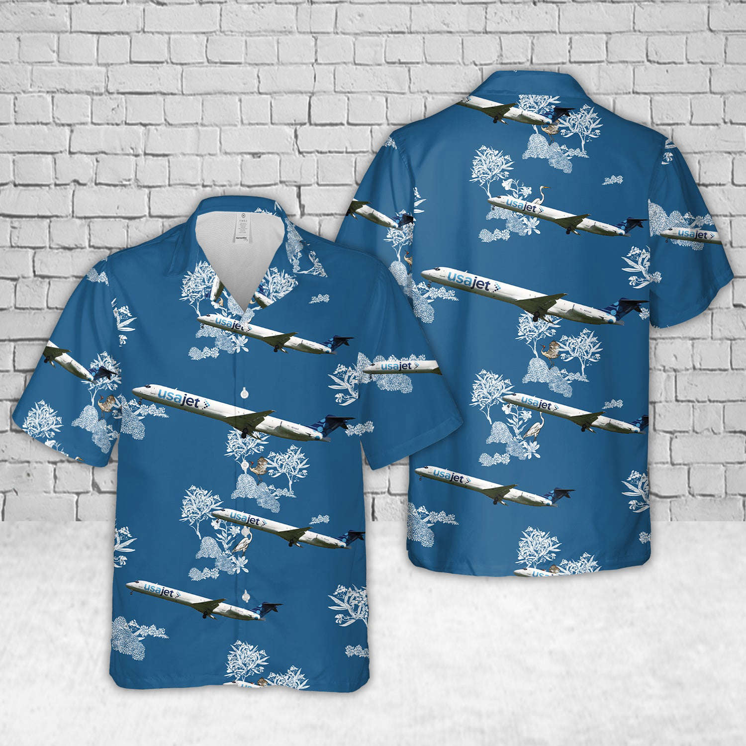 USA Jet Airlines McDonnell Douglas MD-88 Hawaiian Shirt Gift for Men Dad Father Gift for Men Dad Father
