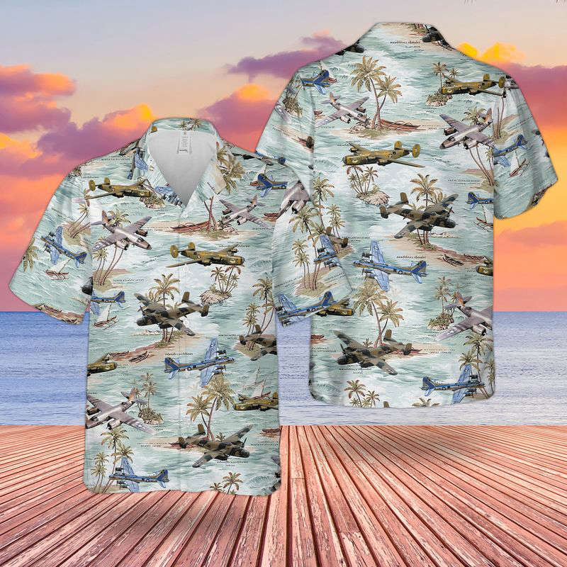 Usa WWII Bombers Aircraft Hawaiian Shirt Gift for Men Dad Father Gift for Men Dad Father