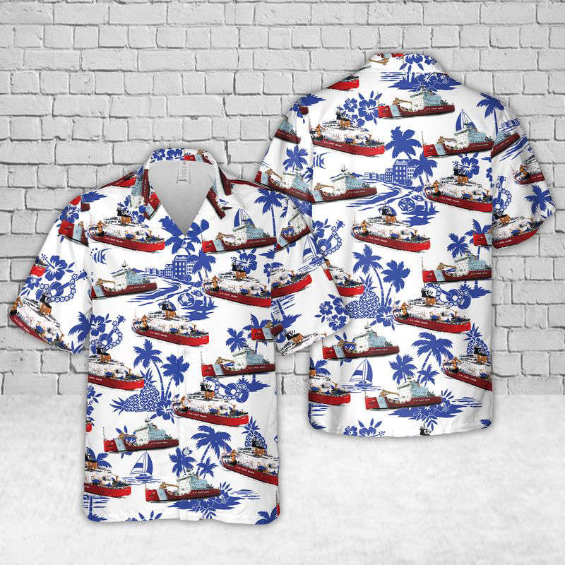 USCGC Mackinaw (WLBB-30) Hawaiian Shirt Gift for Men Dad Father Gift for Men Dad Father