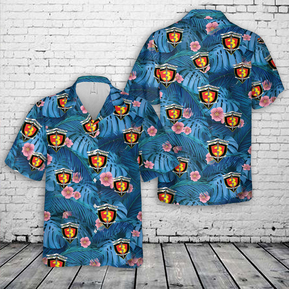 USMC 1st Battalion, 3rd Marines Hawaiian Shirt Gift for Men Dad Father Gift for Men Dad Father