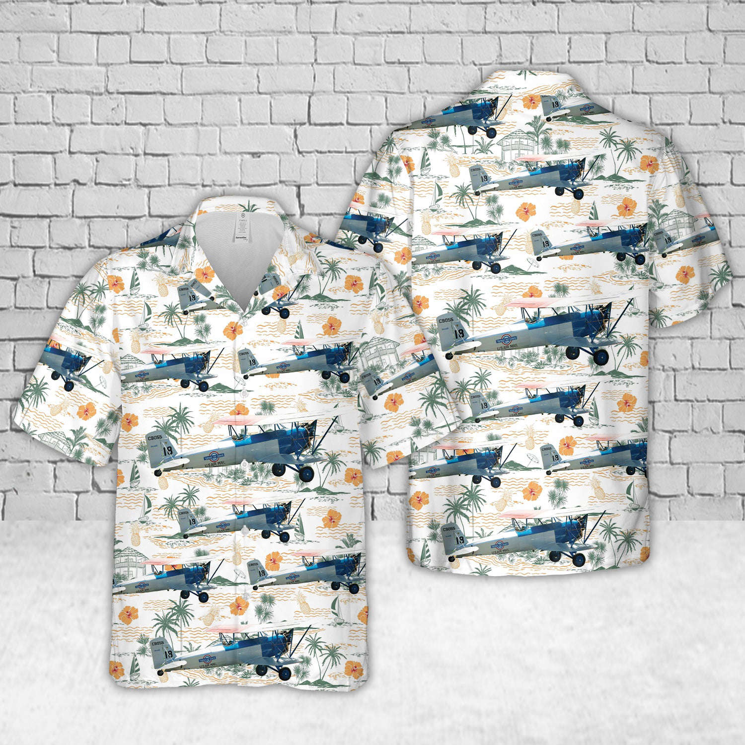 Varney Air Lines Stearman M-2 Speedmail Hawaiian Shirt Gift for Men Dad Father Gift for Men Dad Father