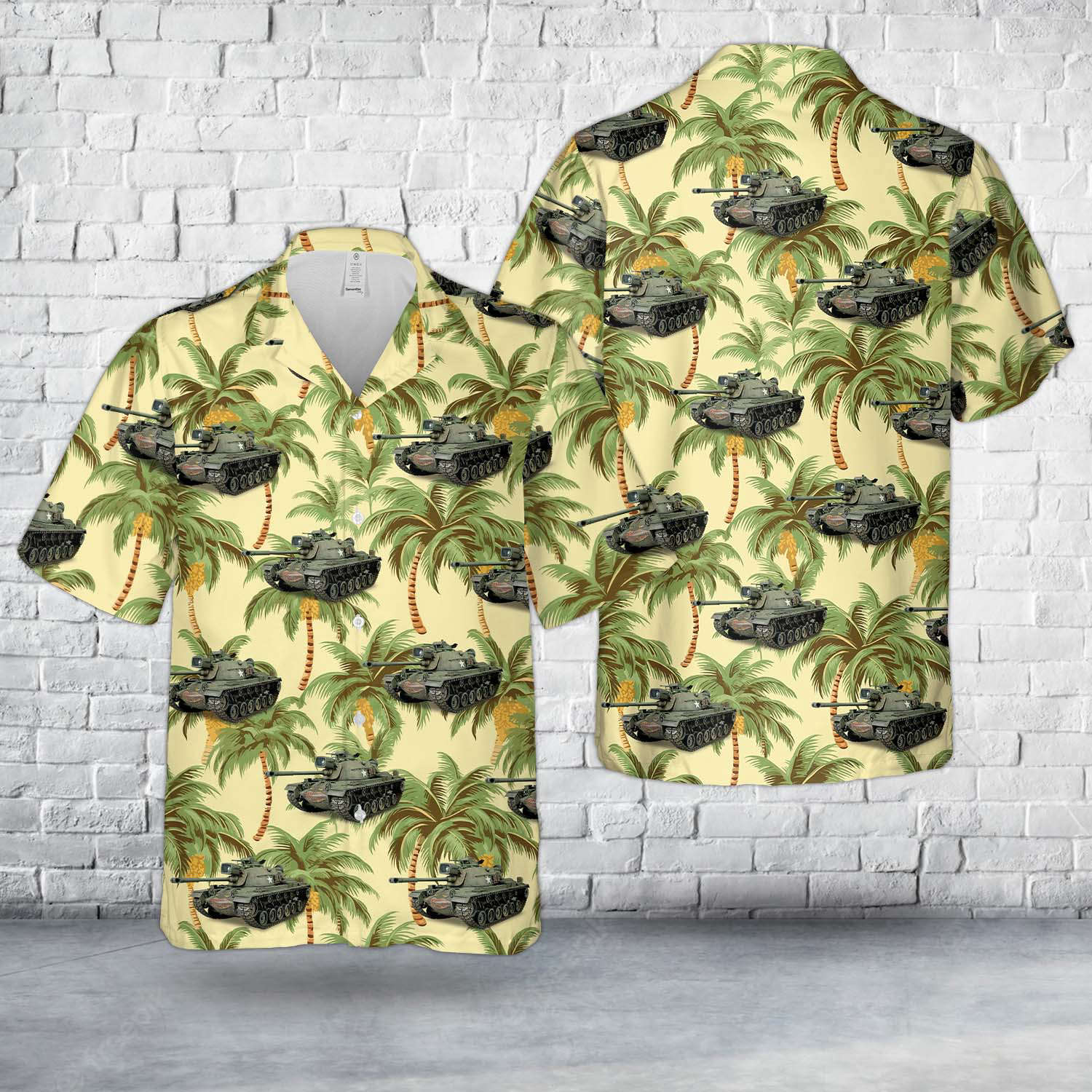 Vietnam War U.S M48A3 Patton Tank Hawaiian Shirt Gift for Men Dad Father Gift for Men Dad Father
