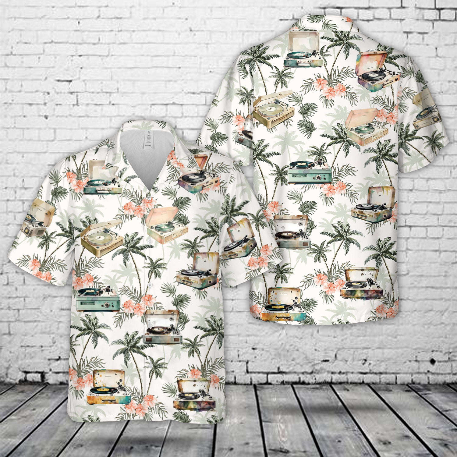 Vintage Turntable Hawaiian Shirt Gift for Men Dad Father Gift for Men Dad Father