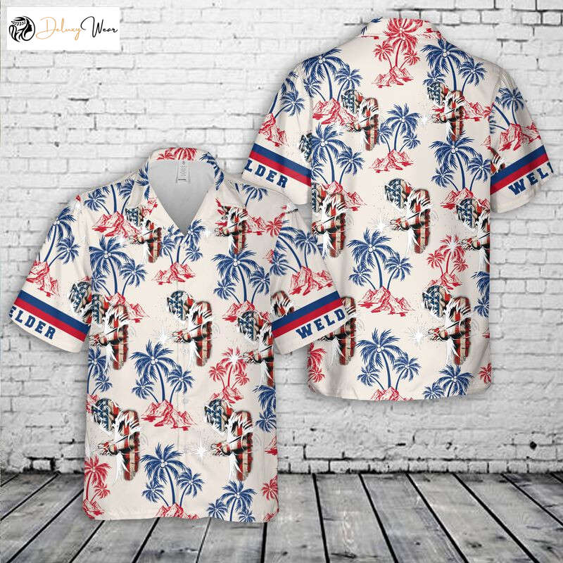 Welder 4th Of July Hawaiian Shirt Gift for Men Dad Father for Men – Perfect Gift for Welder