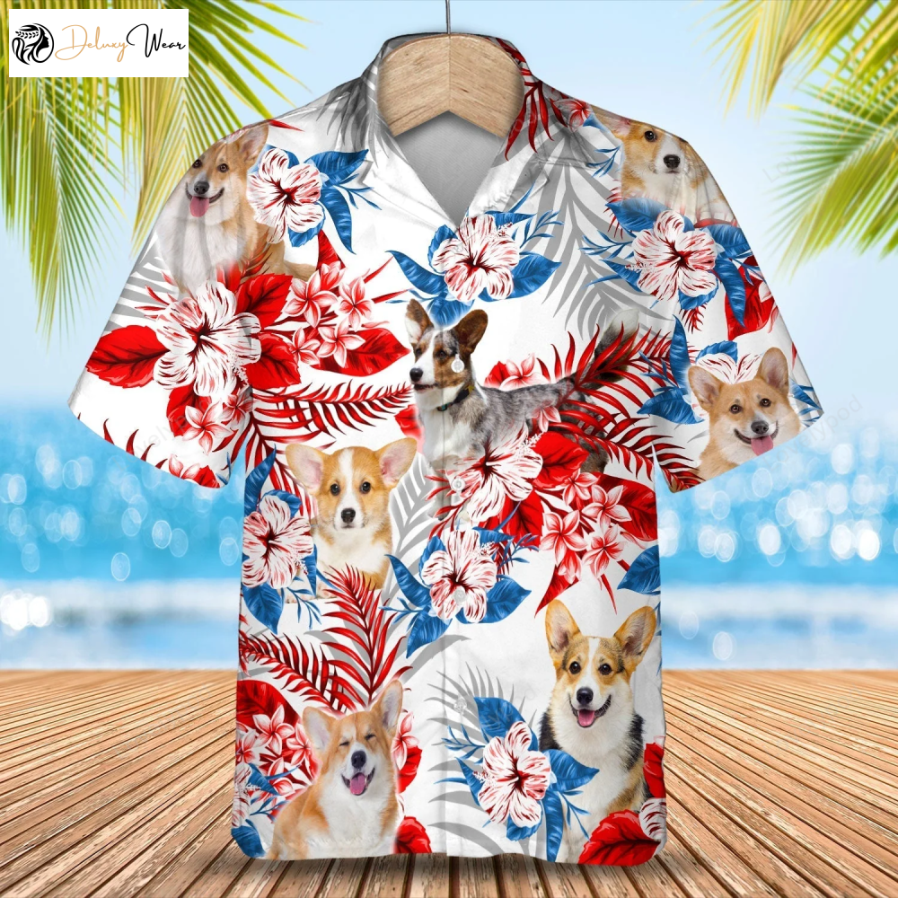Stylish Welsh Corgi Hawaiian Shirt Gift for Men Dad Father – Perfect Summer Gift for Men & Women