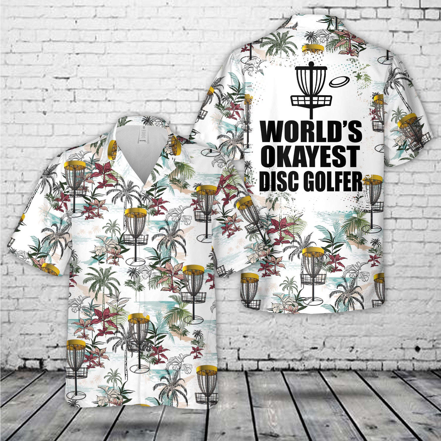 World’s Okayest Disc Golft Hawaiian Shirt Gift for Men Dad Father Gift for Men Dad Father