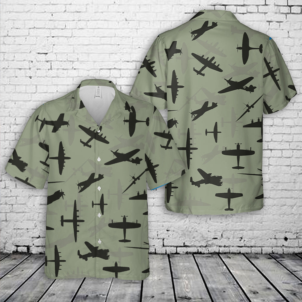 WW2 Aircraft Hawaiian Shirt Gift for Men Dad Father Gift for Men Dad Father
