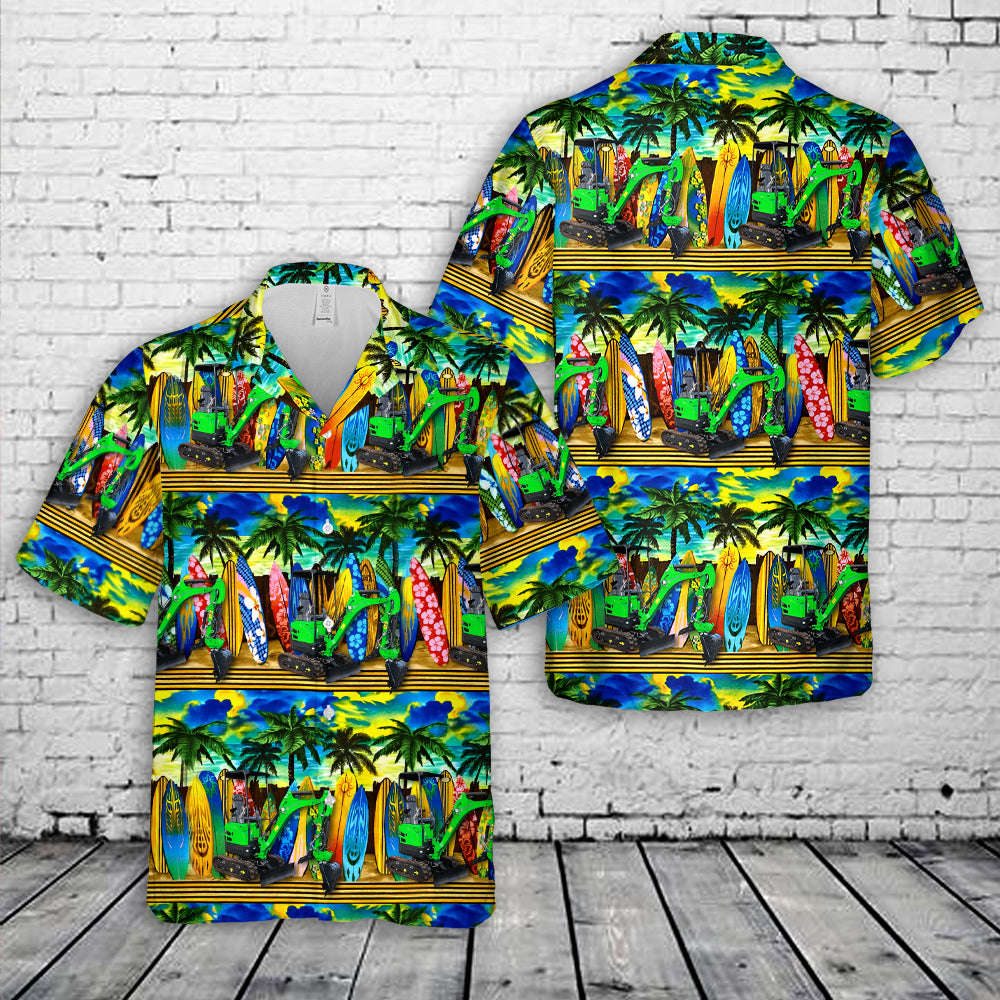 X-Cavator 20MT Mini Excavator Hawaiian Shirt Gift for Men Dad Father Gift for Men Dad Father