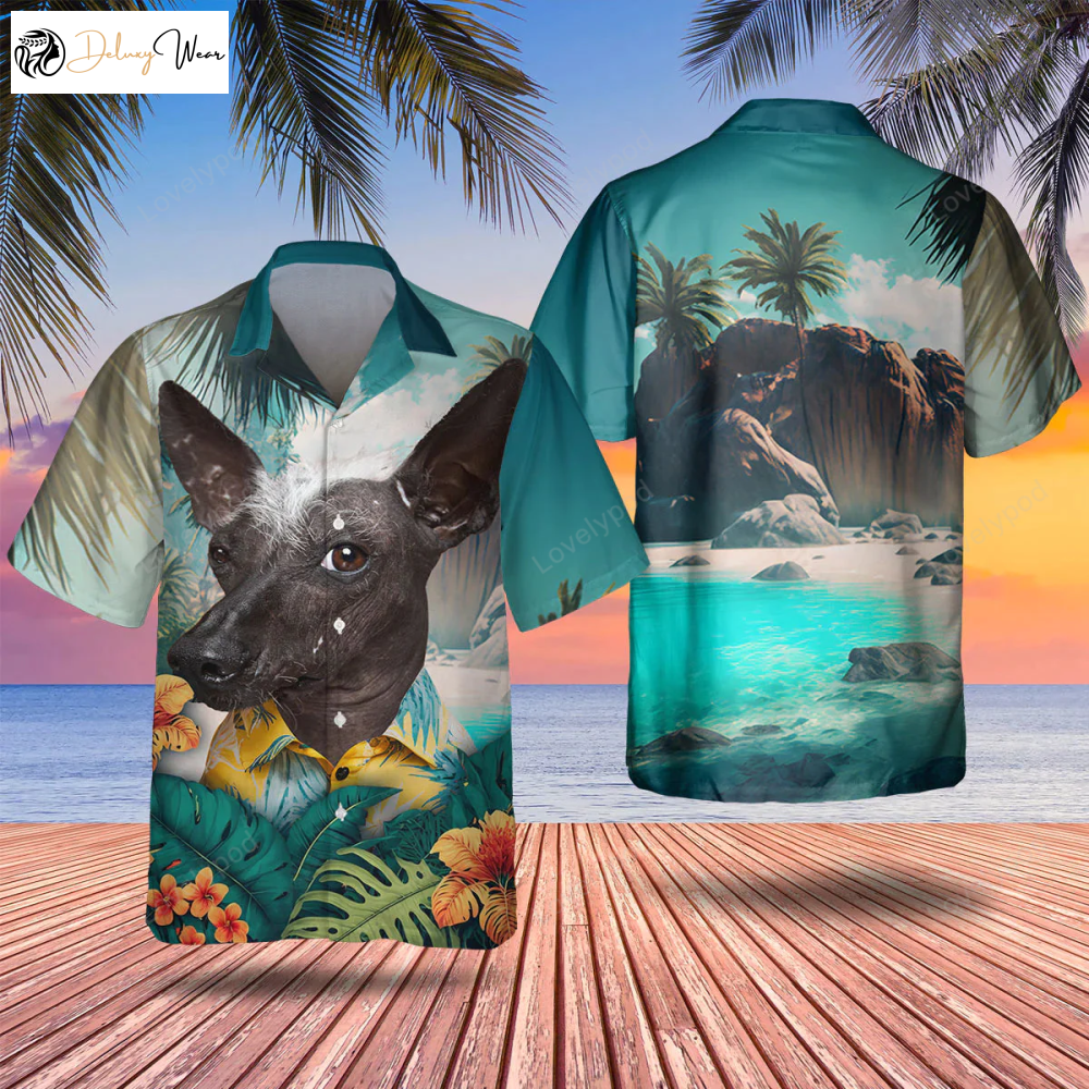 Xoloitzcuintl 3D Hawaiian Shirt Gift for Men Dad Father – Dog Lover s Summer Shirt for Men and Women